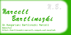 marcell bartlinszki business card